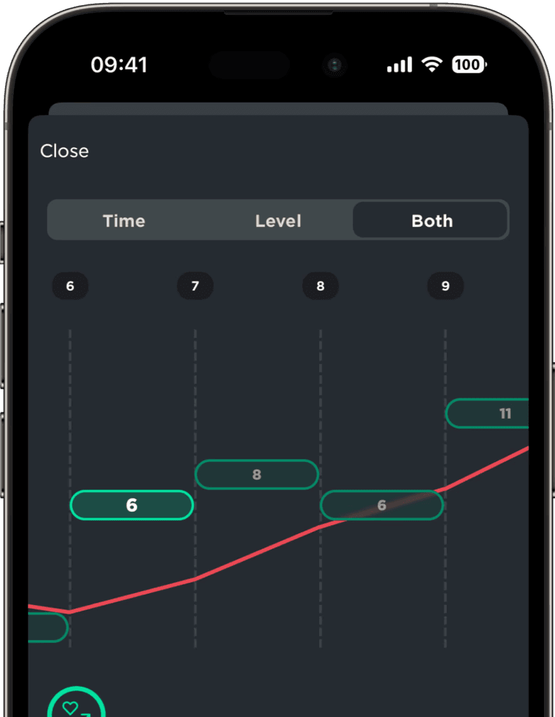 JOIN’s workout screen showing the interval structure without a rationale.