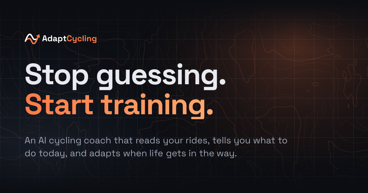 AdaptCycling — Stop guessing. Start training.